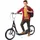 Homcom Kinderroller mit Luftreifen Kickscooter Scooter Tretroller Cityroller für Kinder Kickboard 16 Zoll ab 5 Jahre Höhenverstellbar Schwarz 143 x 58 x 92-100 cm