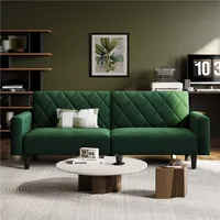 Verstellbares Schlafsofa 3 in 1 Couch mit Schlaffunktion Sofabett aus Samtstoff