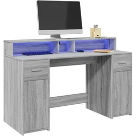 vidaXL Gaming-Tisch Grau Sonoma
