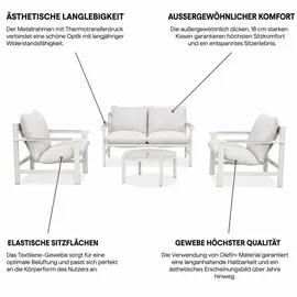 beautysofa Aspen Set 4-tlg. Grau