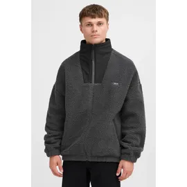 !Solid Fellimitatjacke SOLID "Fellimitatjacke SDMarkcom", Herren, Gr. S, grau (iron gate), Obermaterial: 100% Polyester PES., Jacken