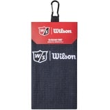 Wilson Staff Unisex Golf-Handtuch, Dreifach gefaltet, TRI FOLD, Mikrofaser, Schwarz, Einheitsgröße, WGA9000102