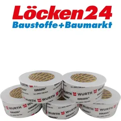 Würth Eurasol Klebeband Folien Dämmung Dampfbremsen Dampfsperre 5 Rollen
