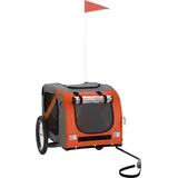 vidaXL Hundeanhänger orange/schwarz