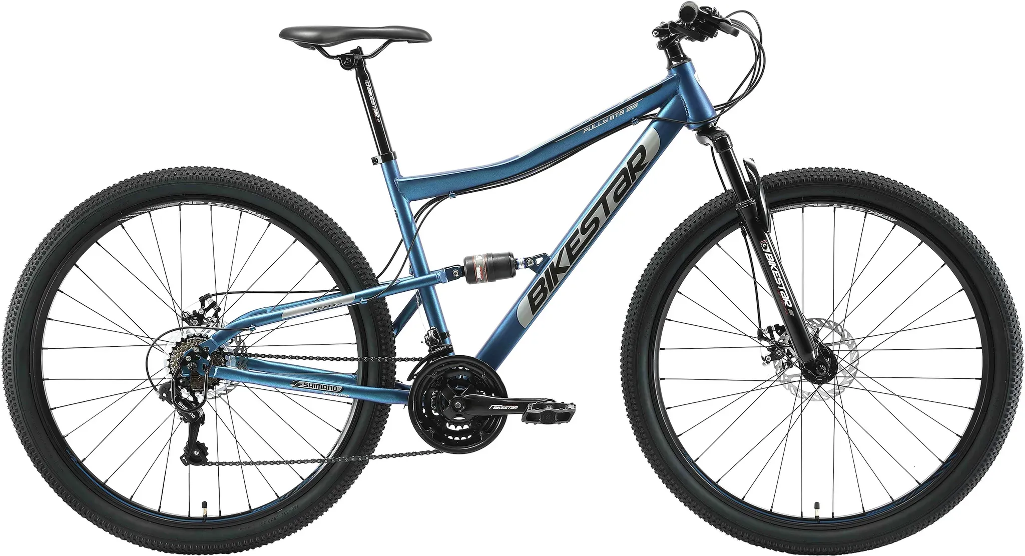 Mountainbike, 21 Gang, Shimano, RD-TY300 Schaltwerk, Kettenschaltung, für Damen und Herren, Kettenschaltung, 11161152-48 blau 29 Zoll (73,66 cm)