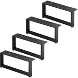 woplus Rechteckige Möbelfüße | Möbelbein, Schrankfuß & Sofafuß – Schwarz Matt, H: 87 mm, B: 200 mm (Schwarz Matt 4 STK.)