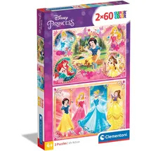 CLEMENTONI Disney Prinzessin Puzzle Princess 2 x 60 Teile