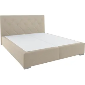 Home Affaire Boxbett HOME AFFAIRE "Tynan", beige (beige, creme), B:194cm L:210cm, Komplettbetten, Boxspringbett, wahlweise mit Bettkasten, in H2, H3 & H4 erhältilich