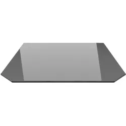 Funkenschutzplatte Sechseck 120x130cm - schwarz mit Dichtlippe