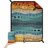 Picknickdecke Campingdecke Stranddecke Wasserdicht Waschbar, 180x220 cm, Coonoor, Strapazierfähiges Picknickdecke Für Strand, Wandern, Reisen bunt