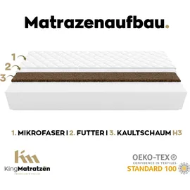 king matratzen Kindermatratze babymatratze babybett matratze kokos H3/H4 KingKINDER PLUS 12 cm (Kinder Plus 140x200x12)