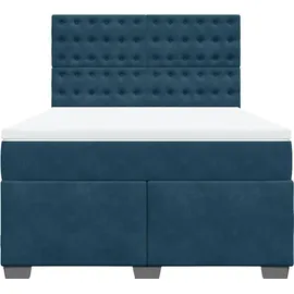 vidaXL Boxspringbett 140 x 200 cm Blau