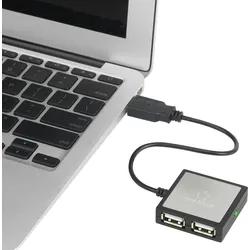 Renkforce 4 Port USB 2.0-Hub Silber RF-4840290