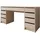 Mirjan24 Schreibtisch Ada Bis, 9 Schubladen Schülerschreibtisch Computertisch B:H:T 154x76x55cm, Kinderschreibtisch Arbeitstisch PC-Tisch Jugendzimmer Kinderzimmer (Sandbeige)