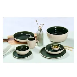 Ritzenhoff & Breker 4er-Set Ritzenhoff & Breker Speiseteller Skog Ø 27,5 cm Steingut Grün Dunkelgrün