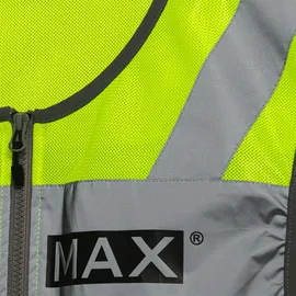 safe-max Pro-Vis Air Weste - Motorradweste - Atmungsaktiv - Reflexmaterial - S