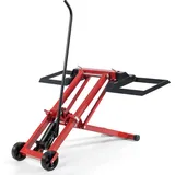 COSTWAY Rasentraktor Heber Hebevorrichtung, Reinigungshilfe höhenverstellbar, bis 225 kg, hydraulische Hebebühne Metall, für Rasenmäher, Motorrad