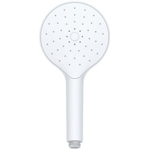 Wenko Duschkopf, Nie Wieder Kalk, Automatic Cleaning, Duschbrause, Antikalk mit automatischer Reinigungsfunktion, Brausekopf Rund, Weiß, Durchmesser: 12 cm