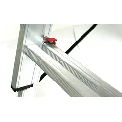 Stehleiter 3x8 Stufen Länge 4,6m 221x41cm ALU SZAGATO Stufenleiter Stehleiter ausziehbar Mehrzweckleiter Standleiter Schiebeleiter 3x8 Stehleiter