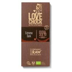 Lovechock Extreme Dark 99% Rohkostschokolade bio