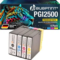 Bubprint 4 Druckerpatronen kompatibel für Canon PGI-2500 black cyan