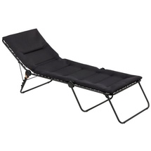 Lafuma Siesta L Sonnenliege 201 x 70 x 81 cm schwarz/acier klappbar