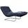 W.Schillig Relaxliege daily dreams Leder 75 x 91 x 170 cm Blau mit Kissen