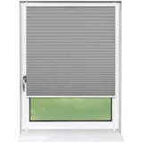 deco-raum Plissee Basic 85 x 210 cm grau