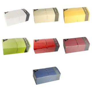 Papstar 250 Servietten, 3-lagig 1/8-Falz 33 cm x 33 cm rot