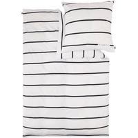 BUGATTI Bettwäsche Satinbettwäsche weiß/schwarz, 100% Baumwolle, 2 teilig mit Reißverschluss