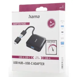 Hama USB-Hub, 4x USB-A 3.0, USB-A 3.0 [Stecker] (00200116)