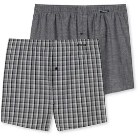 SCHIESSER Web-Boxershorts Grau/Blau 4XL 4er Pack