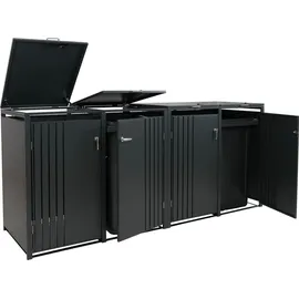 MCW Mülltonnenverkleidung MCW-O67 122 x 264 x 84 cm anthrazit