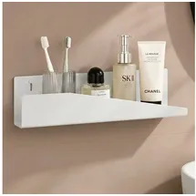 doporro Duschablage ohne Bohren 50 cm, Duschregal Weiß Montage zum Kleben oder Bohren, rostfreier Badezimmer Organizer mit großer Kapazität, Shampoo Halterung für Dusche, Badewanne & Küche, Reglo-15