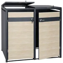 Proregal Mülltonnenbox 117 x 132 x 80 cm anthrazit