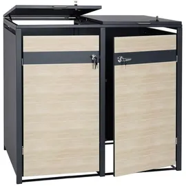 Proregal Mülltonnenbox 117 x 132 x 80 cm anthrazit