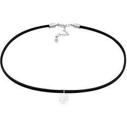 Elli Choker Velour Schwarz Spirale Trend 925 Silber 32 Damen 