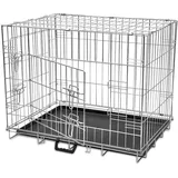 vidaXL Faltbare Hundebox M Schwarz