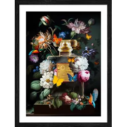 Gerahmtes Bild ESSENCES V - bunt