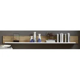 Innostyle Wohnwand Fun weiß matt Eiche Altholz Hirnholz - Weiß/Braun