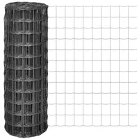 vidaXL Eurozaun Stahl 25 x 1,2 m Grau