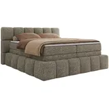 MKS Meble MKS Boxspringbett Grau, Textil, 2-Sitzer, H4, Rechteckig, 180x200 cm, Oeko-Tex®, Schlafzimmer, Betten, Boxspringbetten