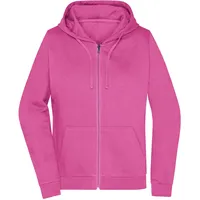 James & Nicholson Promo Zip Hoody Lady Klassische Sweatjacke mit Kapuze pink, XS