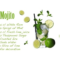 KOMAR Dekosticker »Mojito«, BxH: 100 x 70 cm - bunt