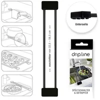 Sanni Shoo Spültuchhalter schwarz, Spülbecken Organizer, Flexibler Lappenhalter für