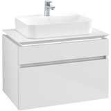 Villeroy & Boch Legato Waschtischunterschrank B754L0DH 80x55x50cm, mit LED-Beleuchtung, Glossy White