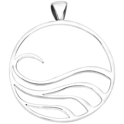 Nenalina Wellen Strand Sommer Ketten-Anhänger 925 Silber OneSize Damen 