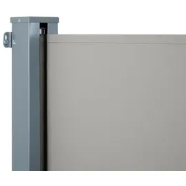 Outsunny Seitenmarkise mit Rückrollfunktion grau 300 x 160 cm (LxH)