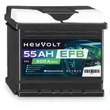 HeyVolt Start EFB 12V 55Ah Autobatterie