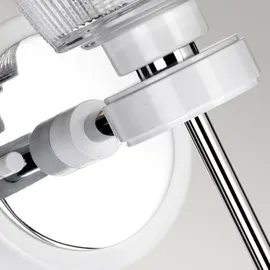 Elsteadlighting Gunnislake 1-flammige Wandleuchte, Weiß, poliertes Chrom - BATH-GUNNIS1-WPC